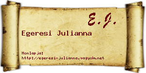 Egeresi Julianna névjegykártya